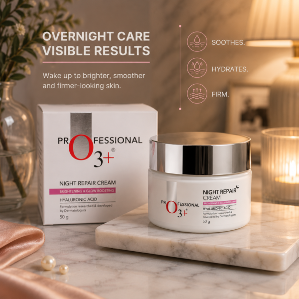 o3 3 O3+ Night Repair Cream with Hyaluronic Acid