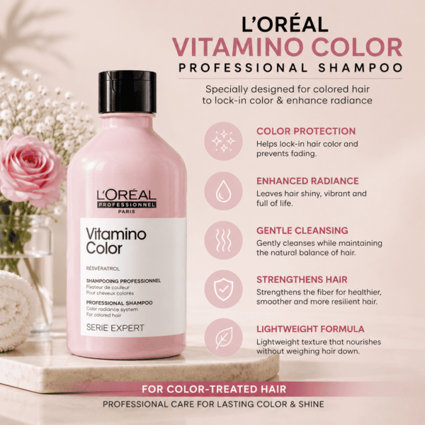 LOreal Professionnel Serie Expert Vitamino Color Shampoo with Resveratrol - 300ml