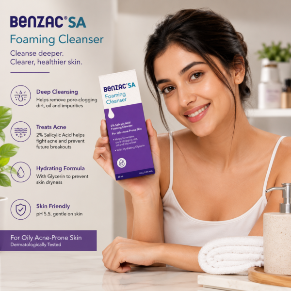 benzac2 Benzac SA 2% Salicylic Acid Foaming Cleanser – 60ml
