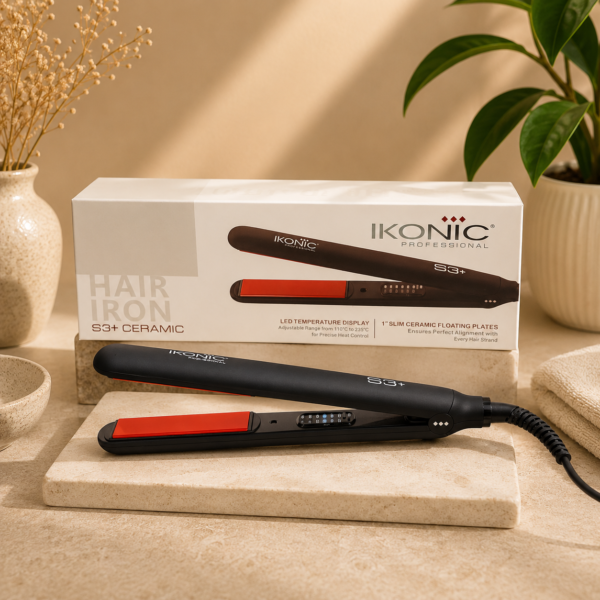 IKONIC Professional S3+ Ceramic Hair Straightener with LED