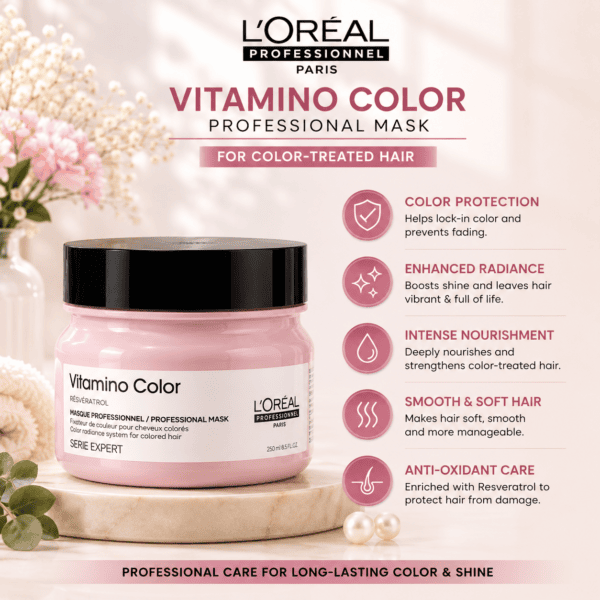 LOreal Professionnel Vitamino Color Hair Mask for Coloured Hair, 250g
