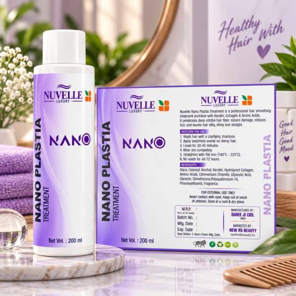 nano 1 Nuvelle Luxury Nano Plastia Hair Treatment 200ml | Keratin, Collagen & Amino Acids